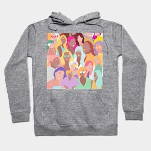 Women Girls Colorful Print Hoodie